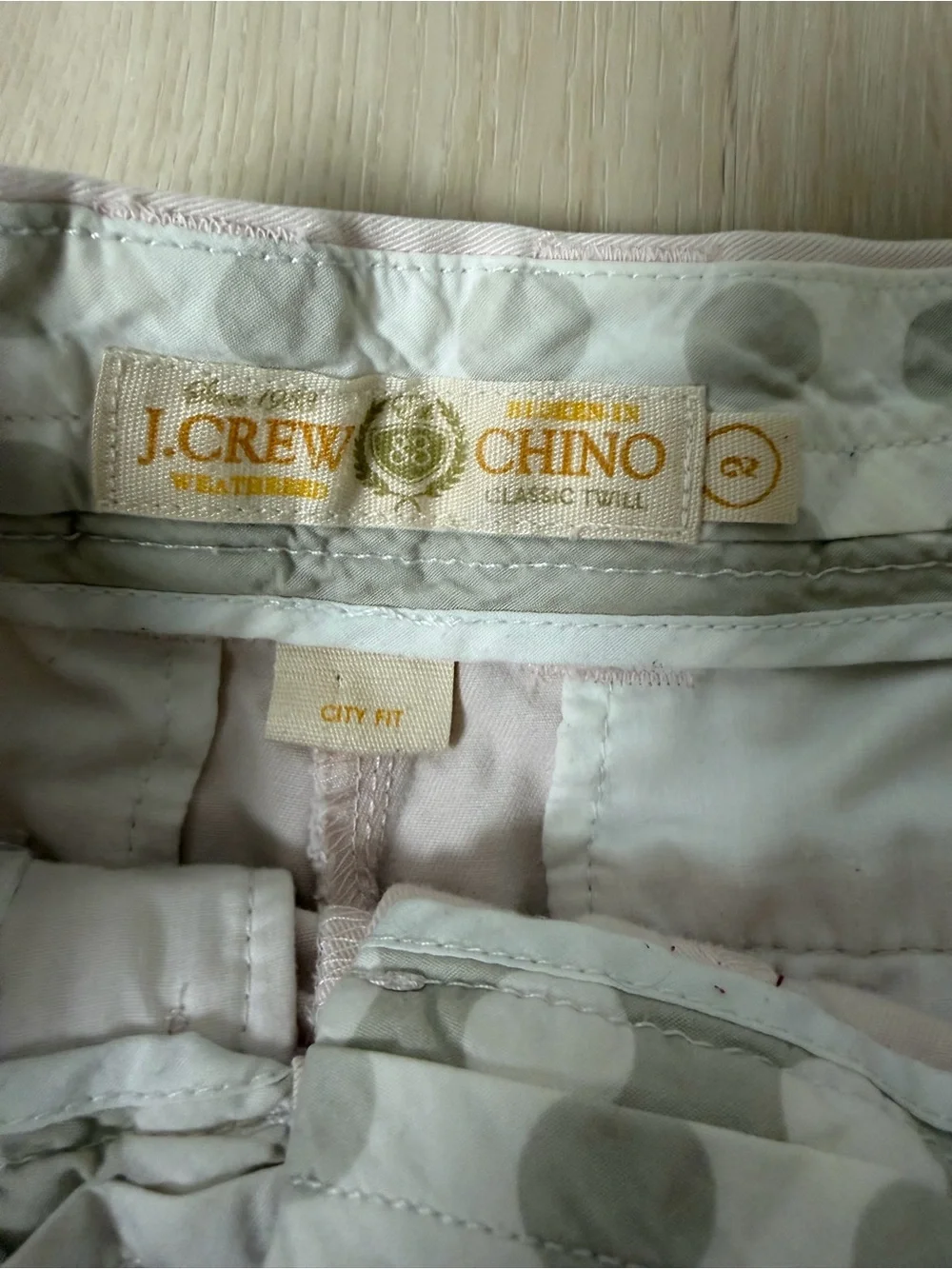 J. Crew Pale Pink City Fit Chino Shorts